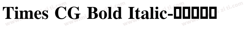Times CG Bold Italic字体转换